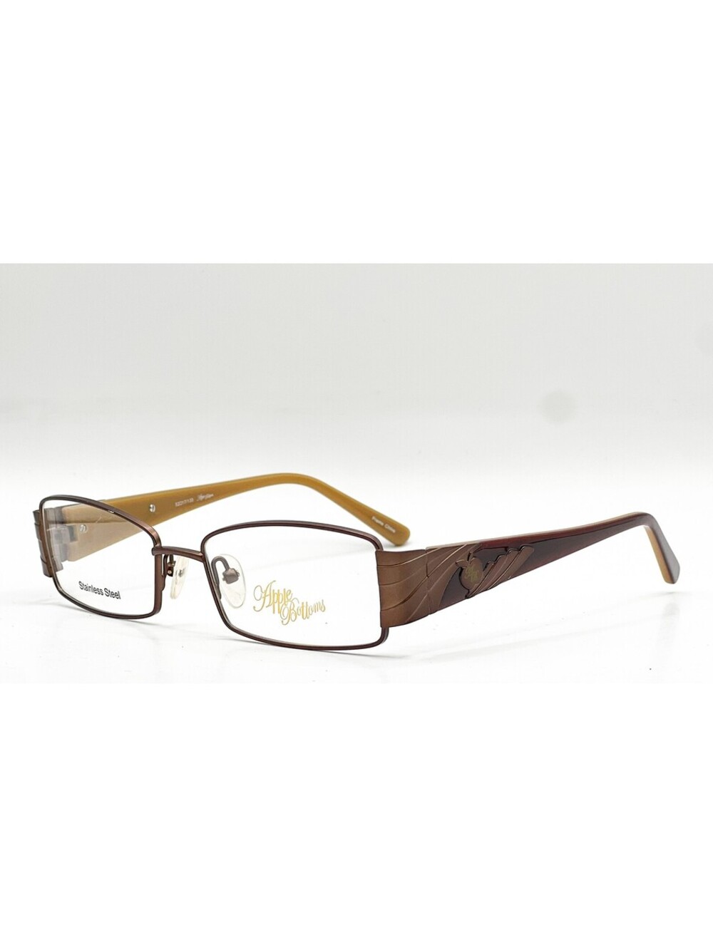 Apple Bottoms Ab 736-1 Brown Tortoise Authentic Eyeglasses 52-17-135